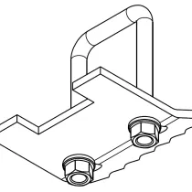 Балочный прижим для профиля 41х41