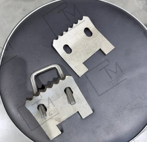 Балочный прижим для профиля 41х41, 6мм и 8мм нержавеющая сталь (образец изделия)