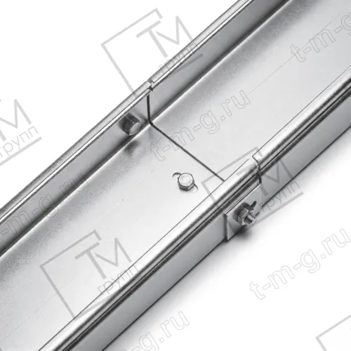 Телескопическое соединение "мама-папа" лотков глухих неперфорированных