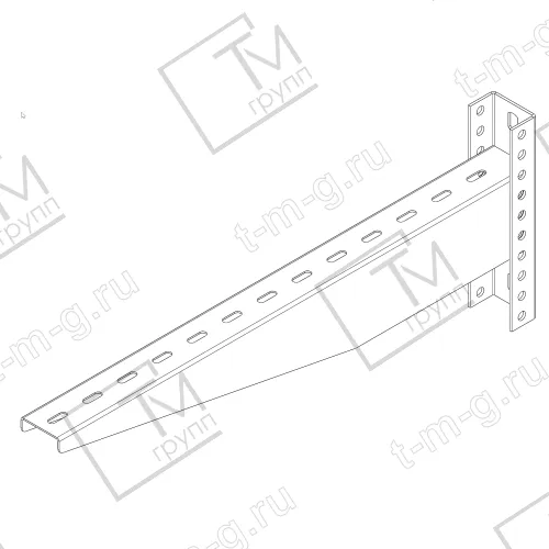 Консоль в профиле 48х29 толщиной 1,5мм сборочный вид