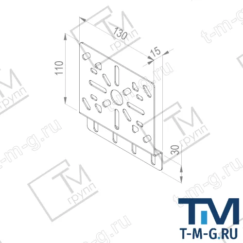 Пластина монтажная вертикальная эскиз