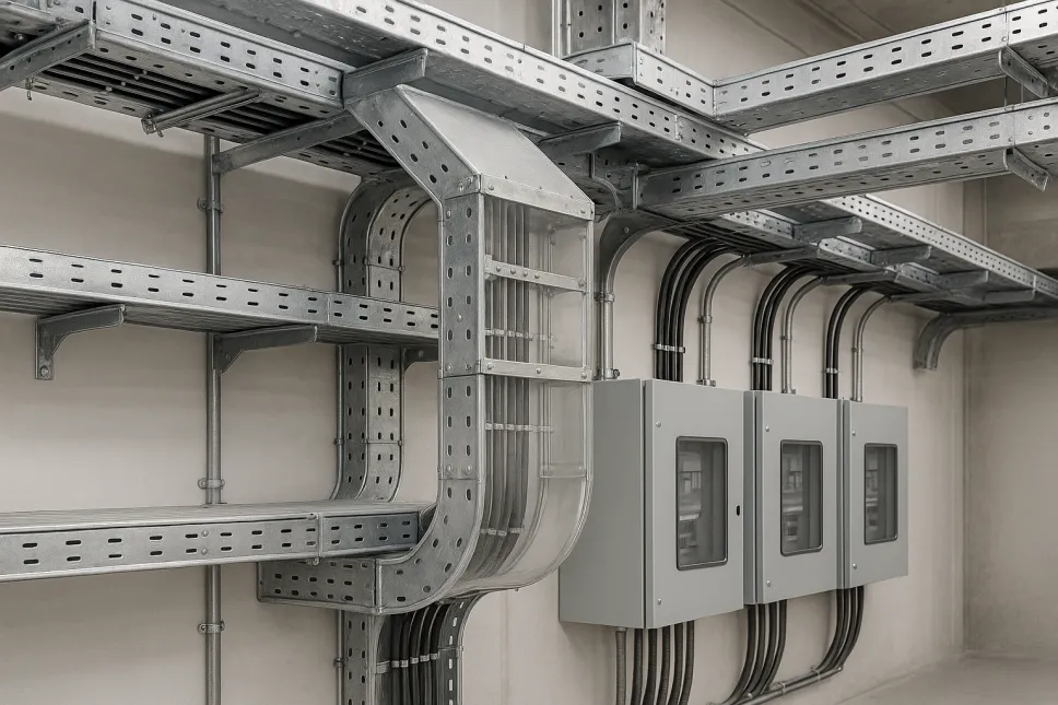 Монтаж крышек и ответвлений