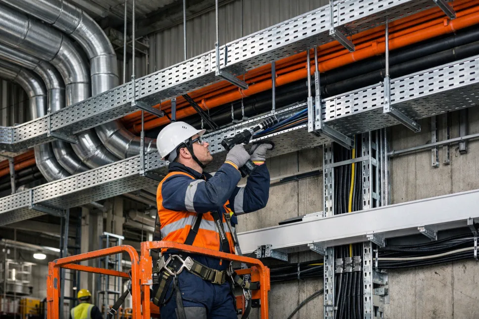 Монтаж кабель-каналов и коробов на промышленных объектах-1
